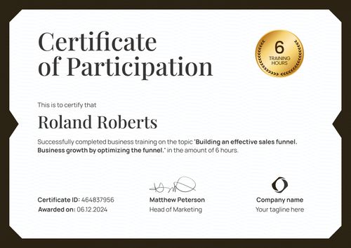 Customizable and professional workshop certificate template landscape Customizable and professional workshop certificate template landscape
