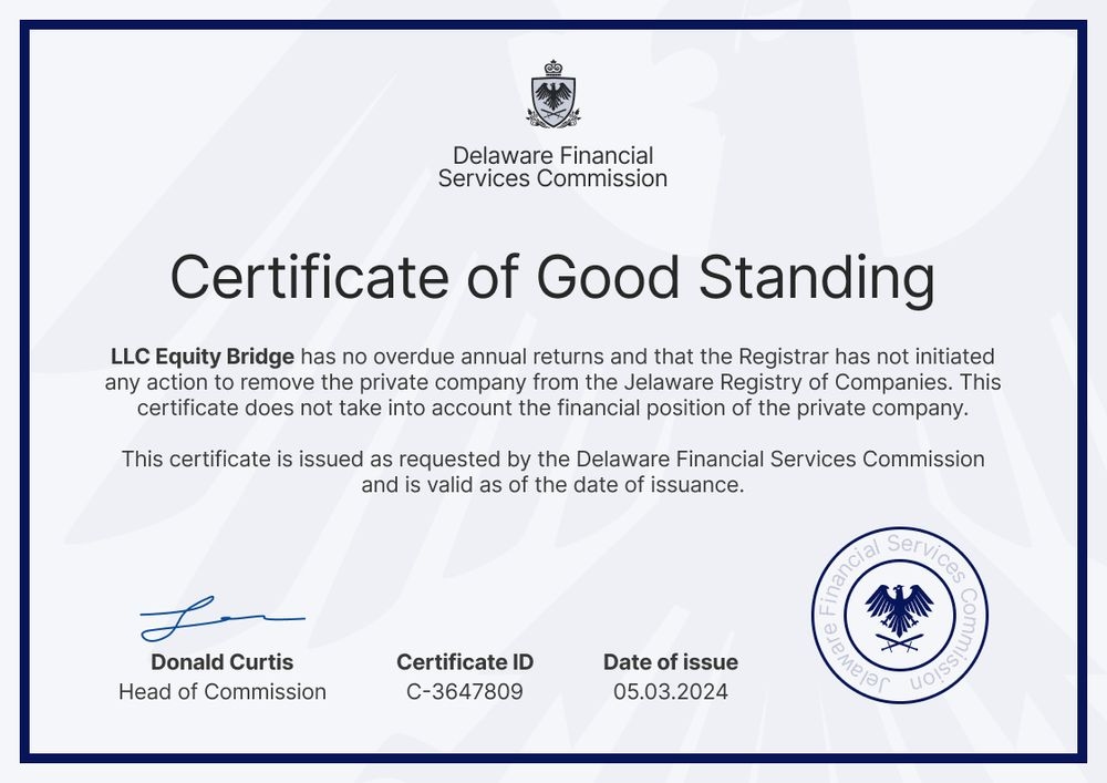 Official and professional certificate of good standing template landscape Official and professional certificate of good standing template landscape