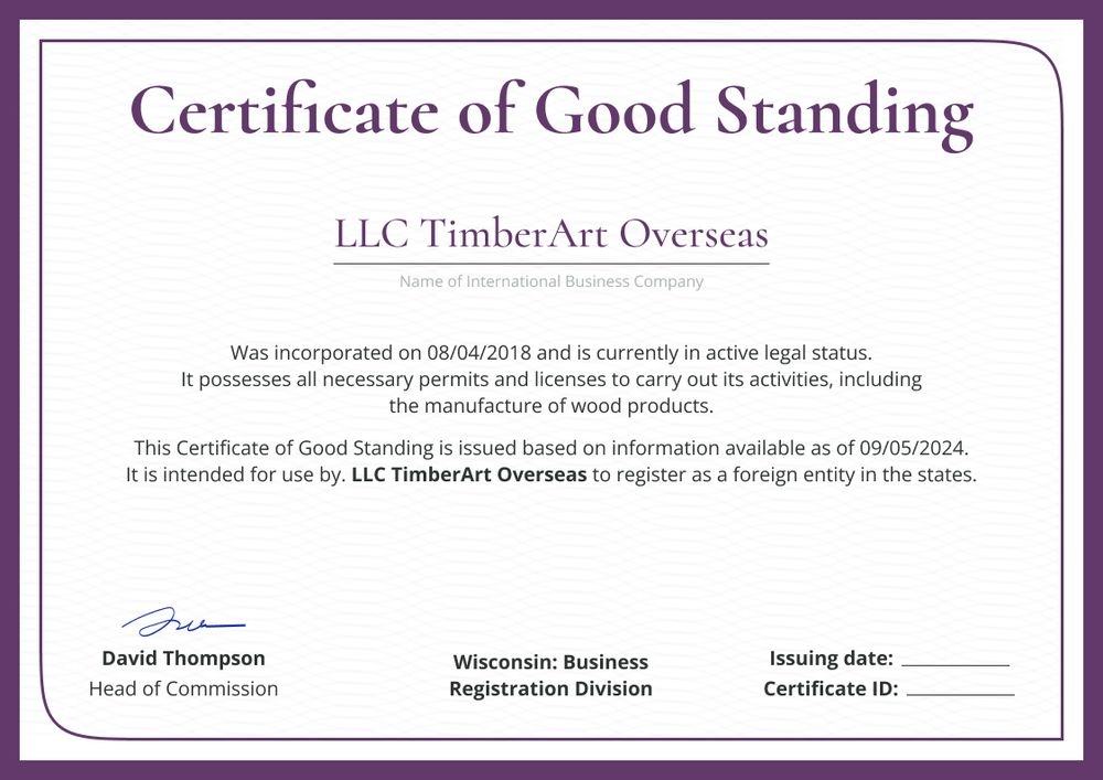 Certified and professional certificate of good standing template landscape Certified and professional certificate of good standing template landscape