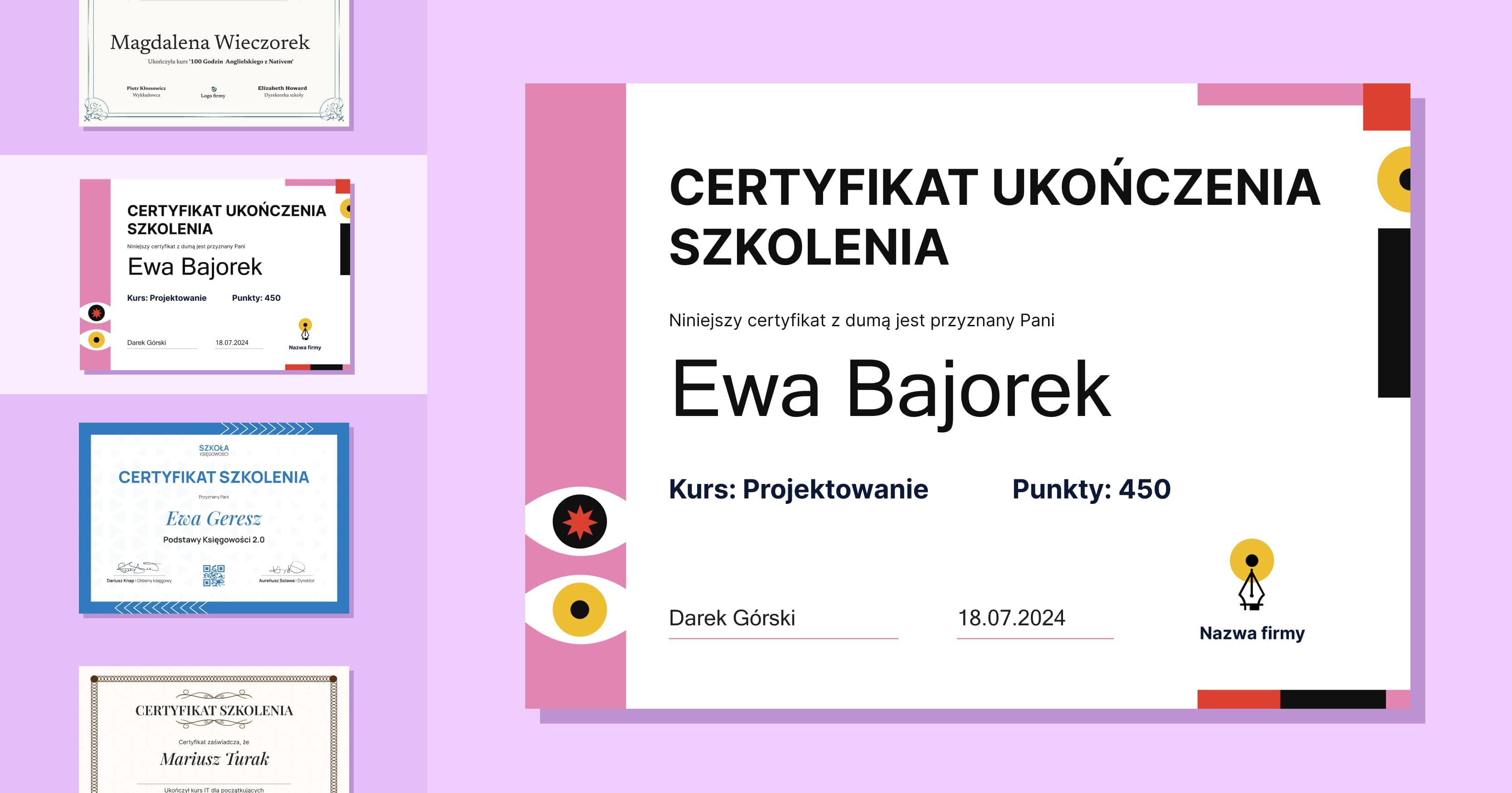 20 darmowych szablonów certyfikatów szkoleniowych img