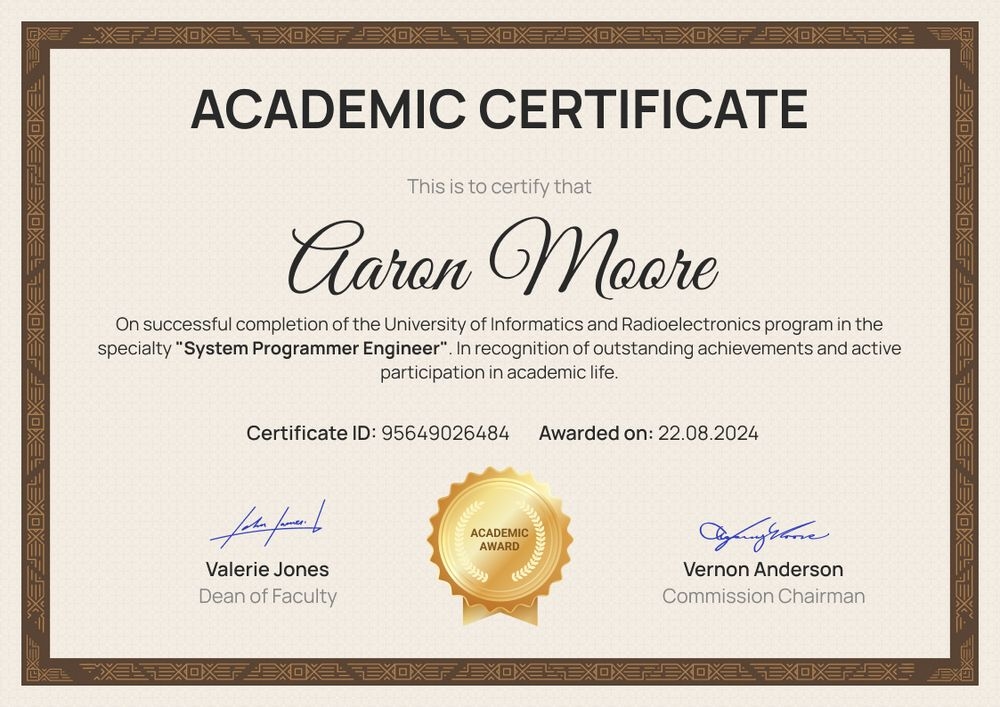 Basic and professional academic certificate template landscape Basic and professional academic certificate template landscape