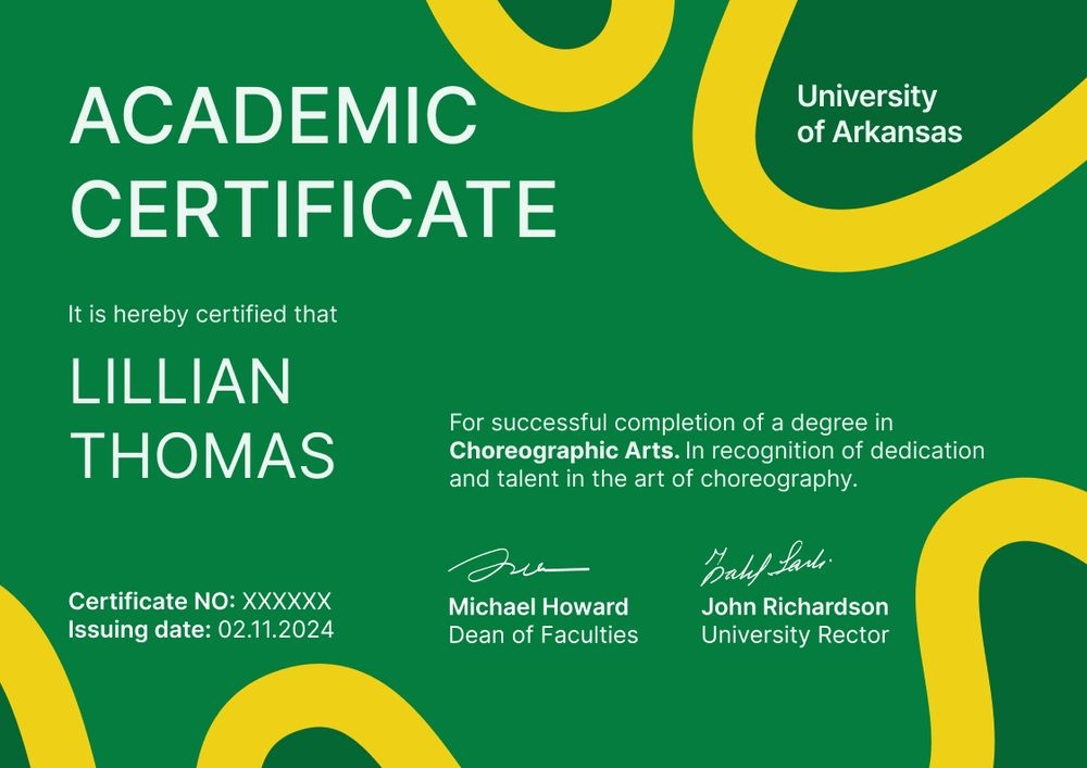 Artistic and professional academic certificate template landscape Artistic and professional academic certificate template landscape