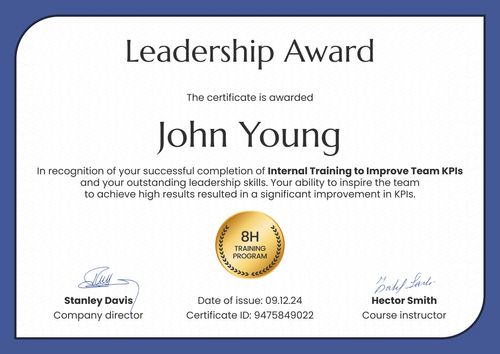 Universal and professional leadership certificate template landscape Universal and professional leadership certificate template landscape