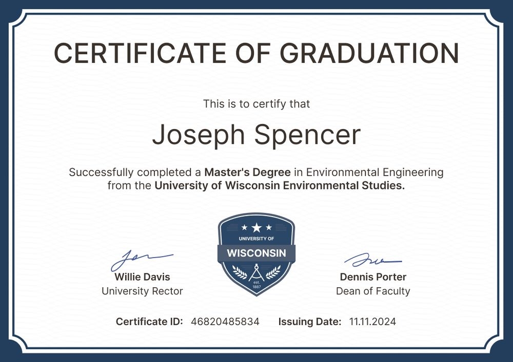 Elegant professional graduation certificate template landscape Elegant professional graduation certificate template landscape