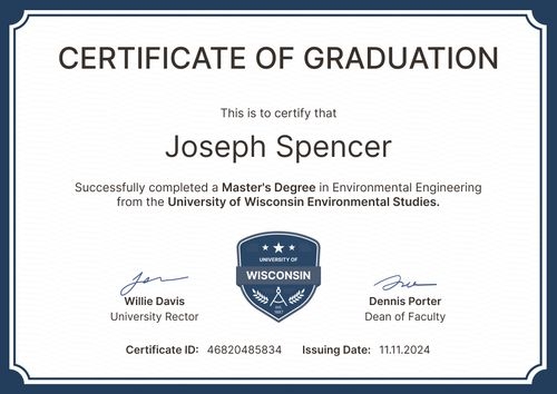 Elegant professional graduation certificate template landscape Elegant professional graduation certificate template landscape
