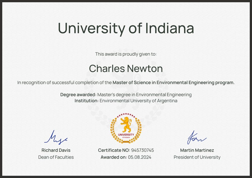 Universal professional graduation certificate template landscape Universal professional graduation certificate template landscape