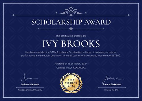 Elegant and professional scholarship certificate template landscape Elegant and professional scholarship certificate template landscape