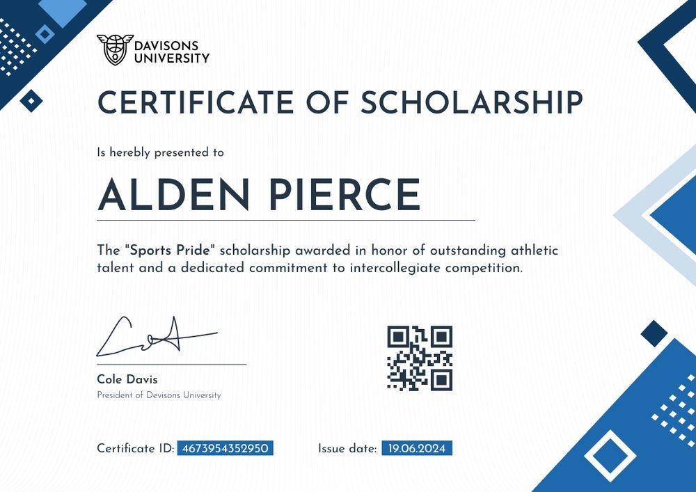 Cheerful and modern scholarship certificate template landscape Cheerful and modern scholarship certificate template landscape