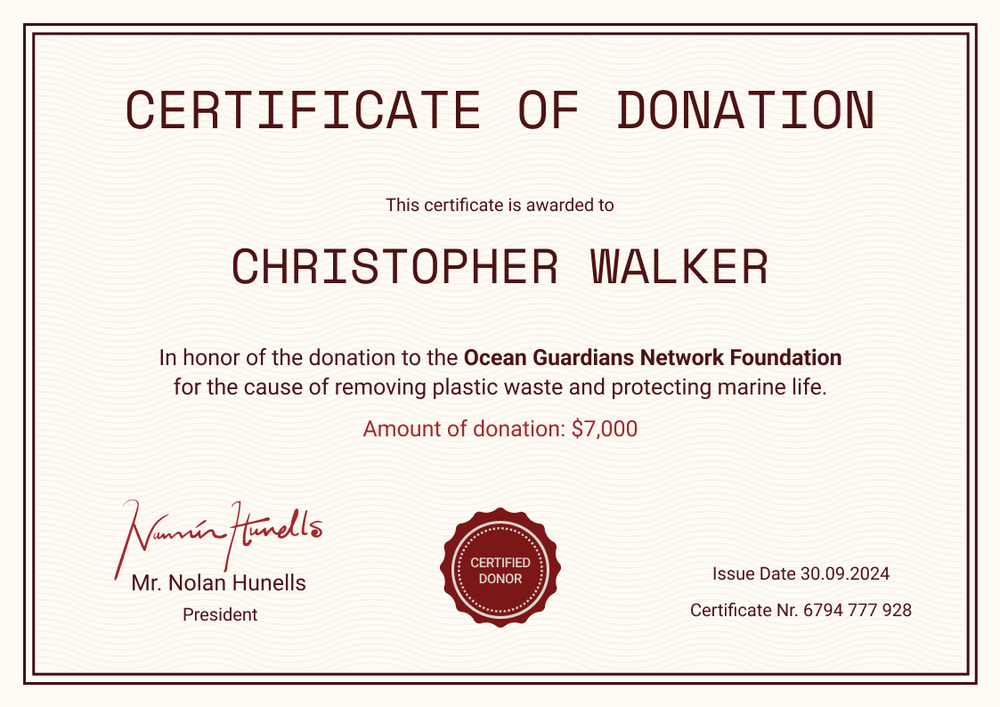 Classic and formal donation certificate template landscape Classic and formal donation certificate template landscape