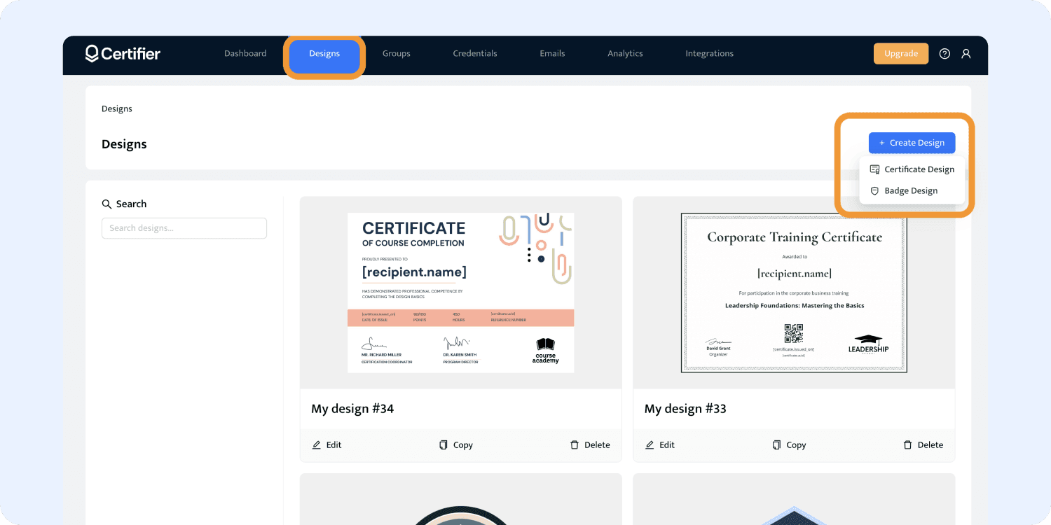 Start creating a certificate with company logo. Start creating a certificate with company logo.