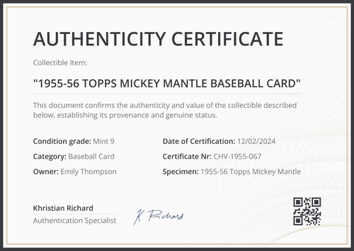 Clear and formal authenticity certificate template Clear and formal authenticity certificate template