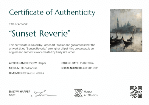 Subtle and simple authenticity certificate template Subtle and simple authenticity certificate template