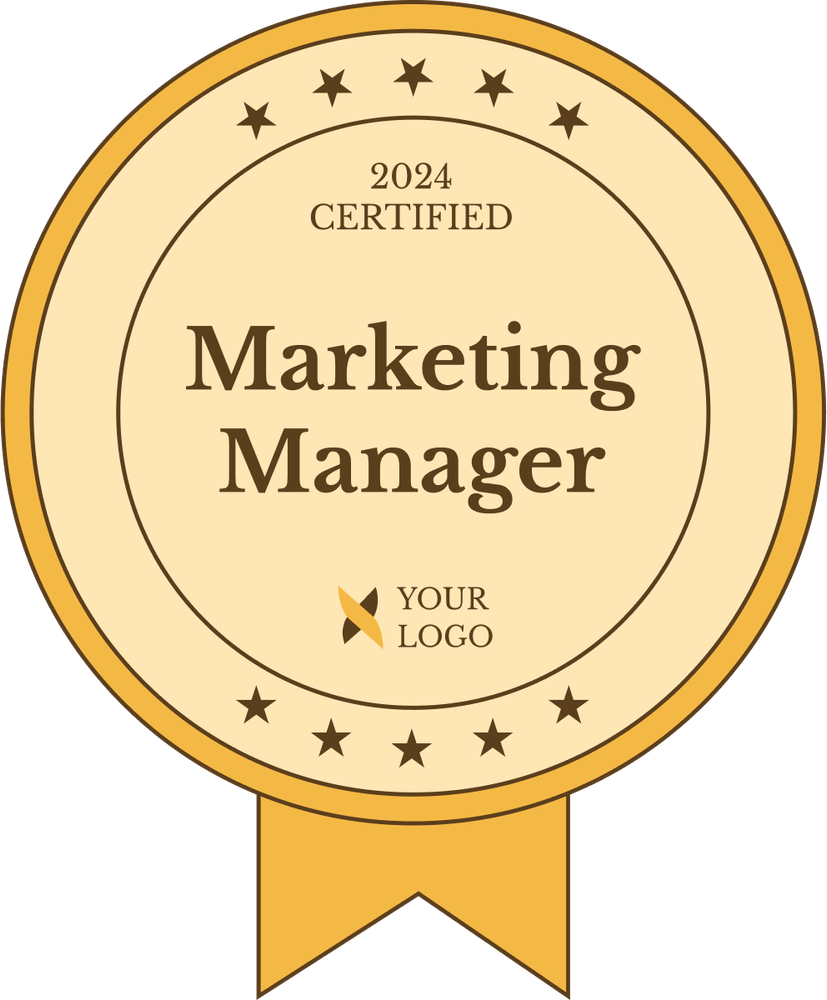 Download Free Modern & Compact Completion Badge Template Download Free Modern & Compact Completion Badge Template