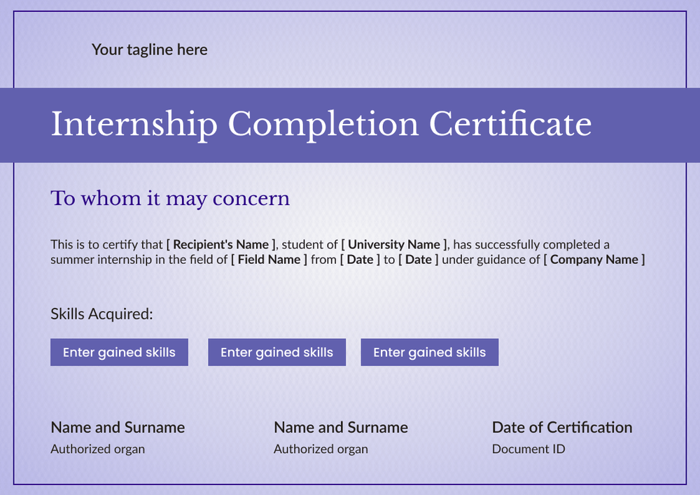 Access Purple Internship Certificate Format for Free Landscape Access Purple Internship Certificate Format for Free Landscape