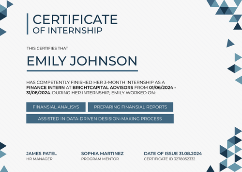 Get This Finance Internship Certificate Free – Download Now Landscape Get This Finance Internship Certificate Free – Download Now Landscape
