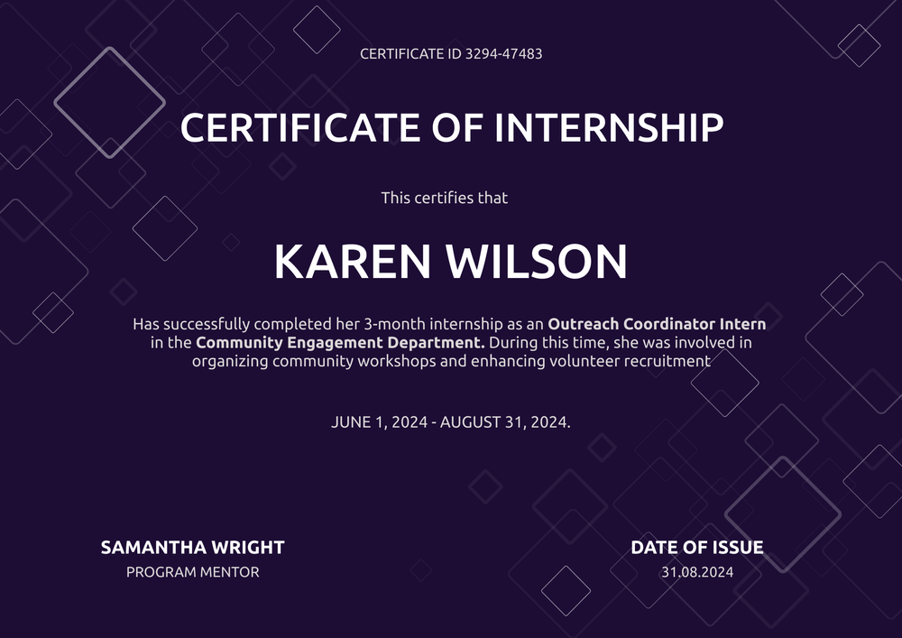 Download Free Internship Certificate in Word Format or Figma Landscape Download Free Internship Certificate in Word Format or Figma Landscape