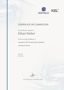 Bayfield – Certificate of Completion Bayfield – Certificate of Completion