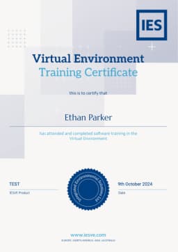 IES – Virtual Environment Trining Certificate IES – Virtual Environment Trining Certificate