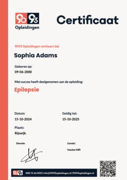 Opleidingen – Certificate of Completion Opleidingen – Certificate of Completion