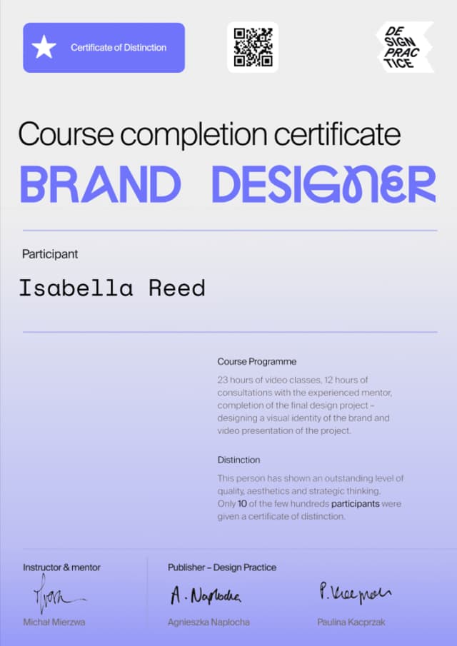 Design Practice – Course Completion Certificate Design Practice – Course Completion Certificate