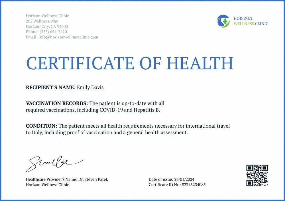 Free Crisp Medical Certificate Template - Edit & Download Landscape Free Crisp Medical Certificate Template - Edit & Download Landscape