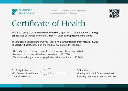 Free Tuned Medical Certificate Template - Edit Online Landscape Free Tuned Medical Certificate Template - Edit Online Landscape