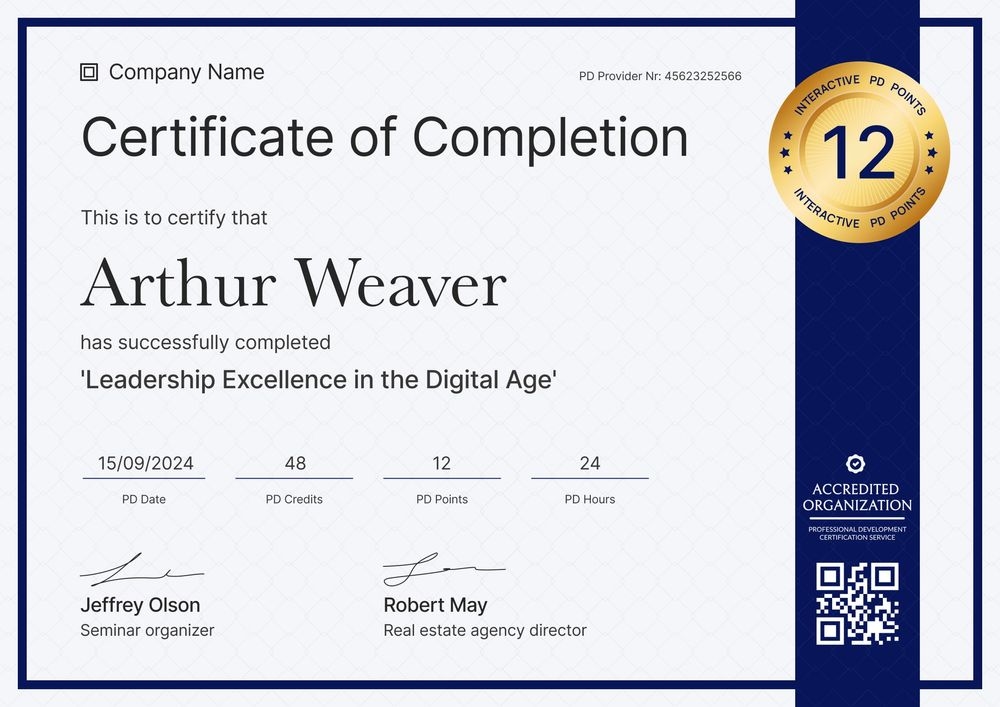 Free Professional Development Certificate Template - Edit & Download Landscape Free Professional Development Certificate Template - Edit & Download Landscape