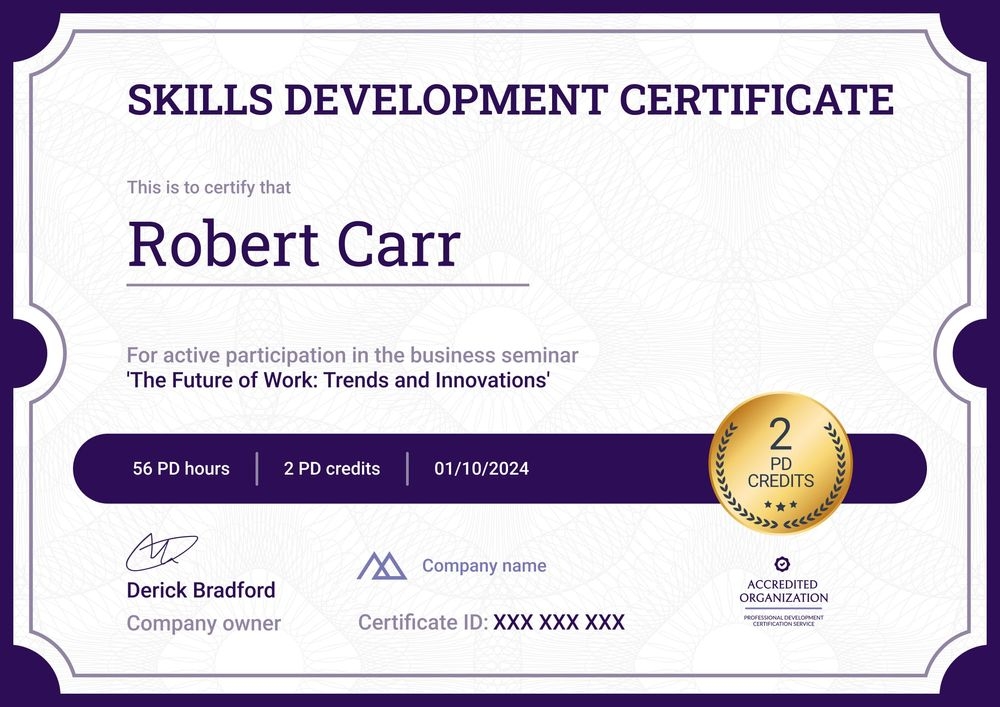 Free Professional Development Certificate Template - Download & Customize Landscape Free Professional Development Certificate Template - Download & Customize Landscape