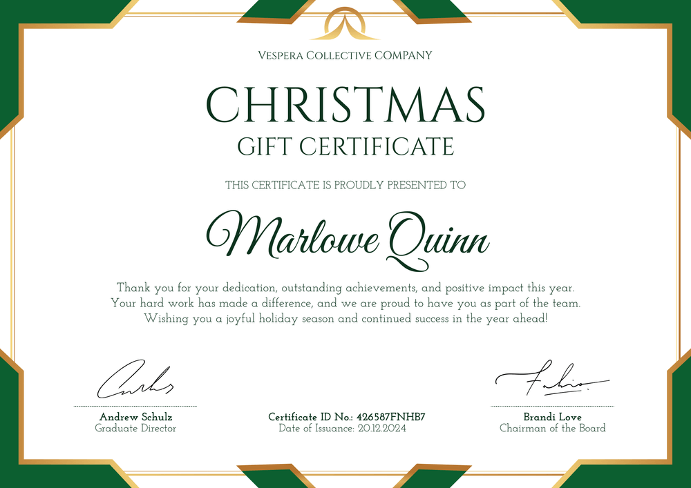 Free Simple and Traditional Christmas Gift Certificate Template - Edit & Download Landscape Free Simple and Traditional Christmas Gift Certificate Template - Edit & Download Landscape