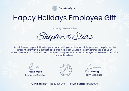 Free Simple and Polar Christmas Gift Certificate Template - Edit Online & Download Landscape Free Simple and Polar Christmas Gift Certificate Template - Edit Online & Download Landscape