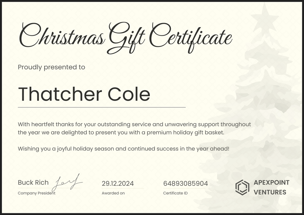 Free Simple and Charming Christmas Gift Certificate Template - Download Now Landscape Free Simple and Charming Christmas Gift Certificate Template - Download Now Landscape
