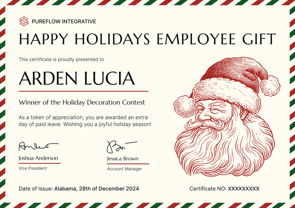 Free Modern and Joyful Christmas Gift Certificate Template - Download Now Landscape Free Modern and Joyful Christmas Gift Certificate Template - Download Now Landscape