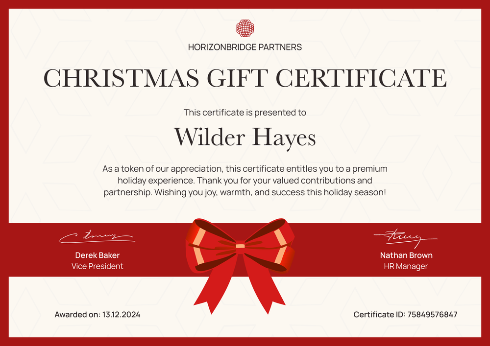 Free Simple and Elegant Christmas Gift Certificate Template - Edit & Download Landscape Free Simple and Elegant Christmas Gift Certificate Template - Edit & Download Landscape