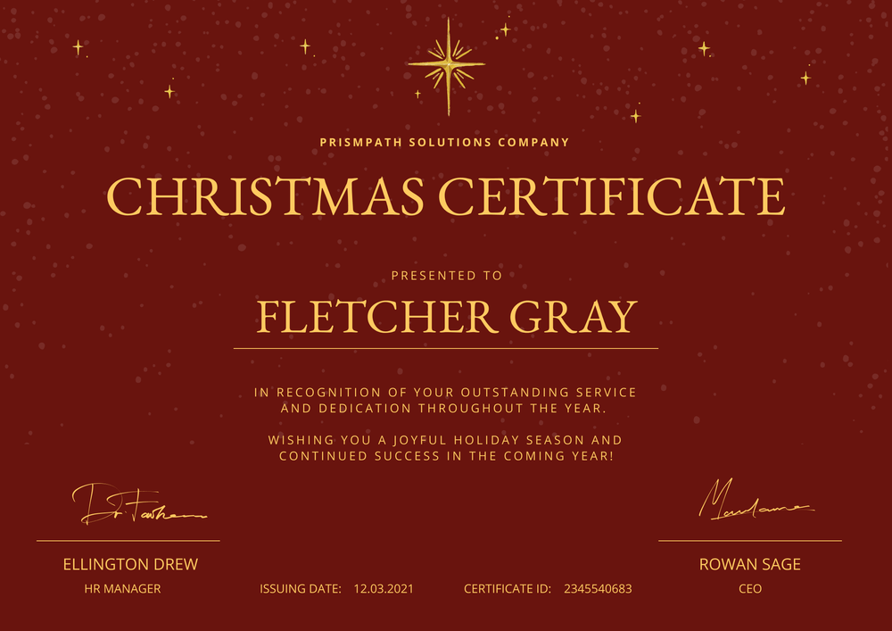 Free Simple and Sparkling Christmas Gift Certificate Template - Download Now Landscape Free Simple and Sparkling Christmas Gift Certificate Template - Download Now Landscape