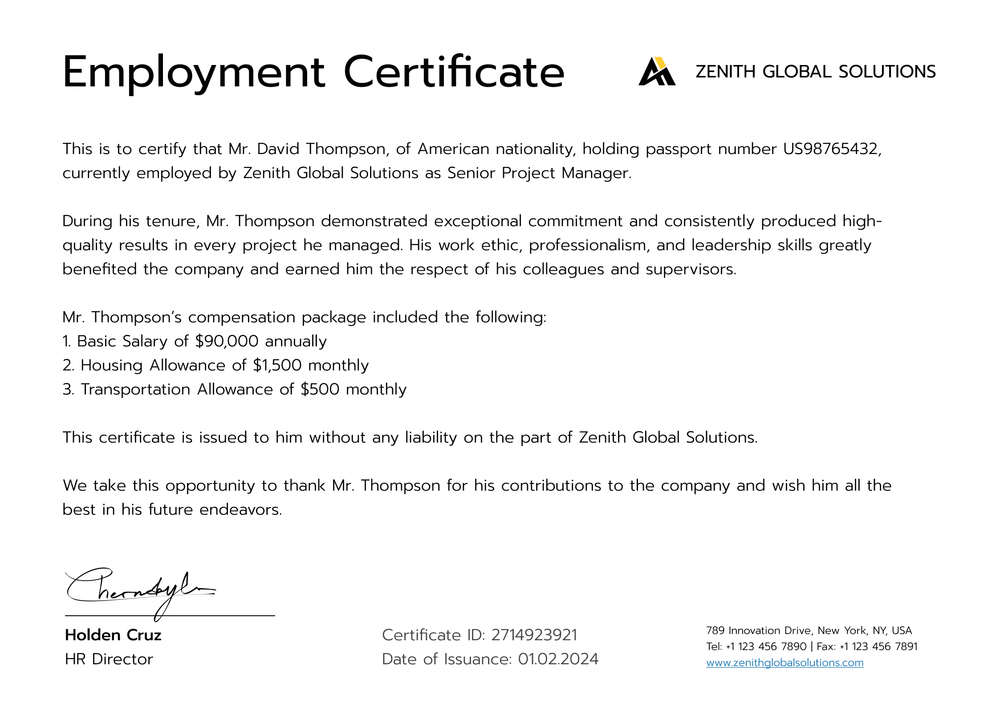 Free Balanced Certificate of Employment Template - Download & Edit Landscape Free Balanced Certificate of Employment Template - Download & Edit Landscape