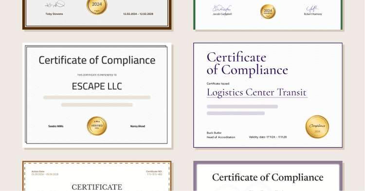 20 Free Compliance Certificate Templates for Figma and MS Word cover image 20 Free Compliance Certificate Templates for Figma and MS Word cover image
