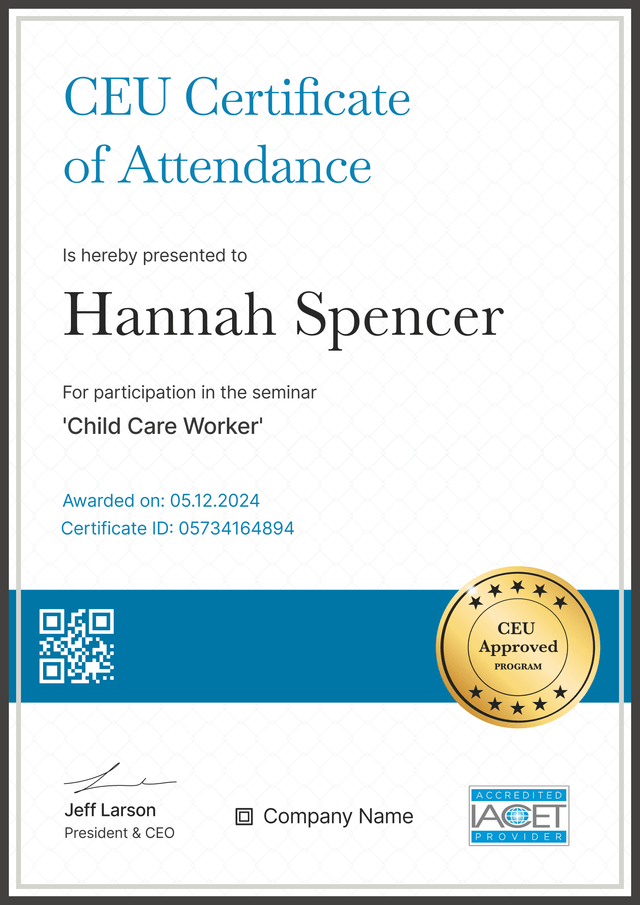 Professional and distinctive CEU certificate template Professional and distinctive CEU certificate template