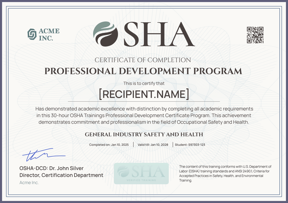 Consistent Professional OSHA 30 Certificate Template – Edit Online for Free Landscape Consistent Professional OSHA 30 Certificate Template – Edit Online for Free Landscape