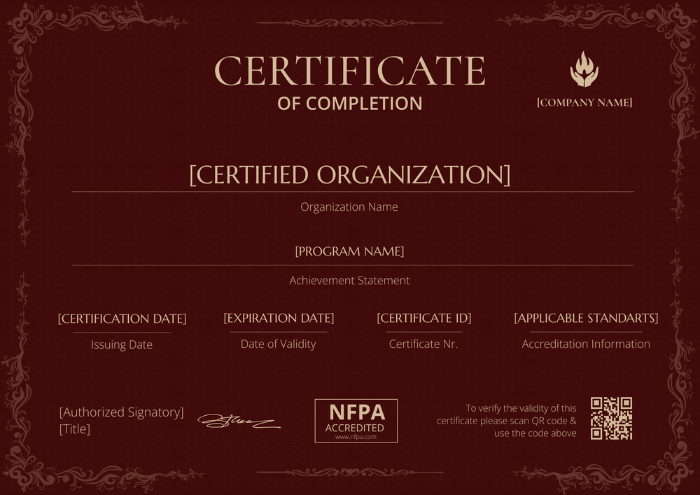 Free Red Fire Safety Training Certificate Template — Download or Edit Online Landscape Free Red Fire Safety Training Certificate Template — Download or Edit Online Landscape