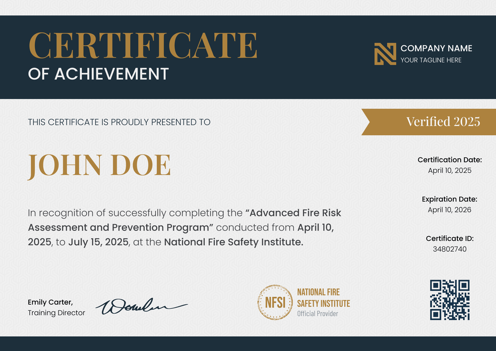 Foolproof Fire Safety Training Certificate Template – Edit Online for Free Landscape Foolproof Fire Safety Training Certificate Template – Edit Online for Free Landscape