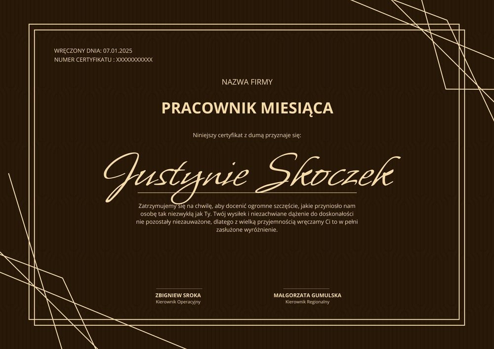 Darmowy i wyjątkowy dyplom pracownika miesiąca wzór – pozioma Darmowy i wyjątkowy dyplom pracownika miesiąca wzór – pozioma
