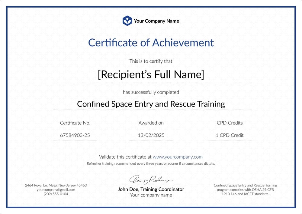 Clear Confined Space Training Certificate – Edit Online & Automate landscape Clear Confined Space Training Certificate – Edit Online & Automate landscape