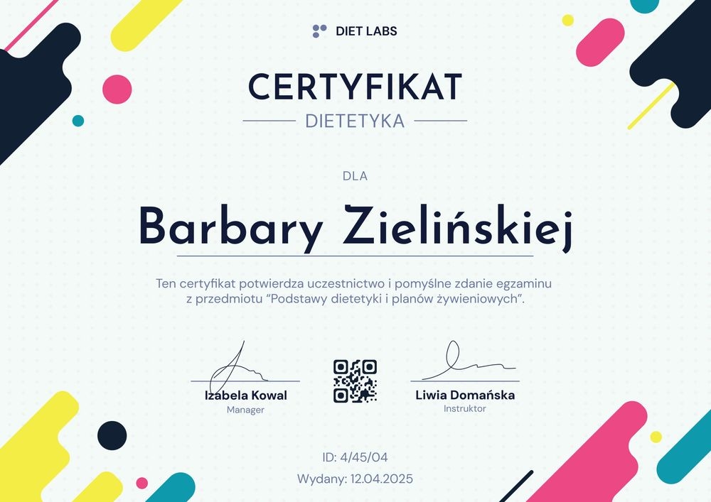 Kolorowy i nowoczesny certyfikat uczestnictwa – pozioma Kolorowy i nowoczesny certyfikat uczestnictwa – pozioma