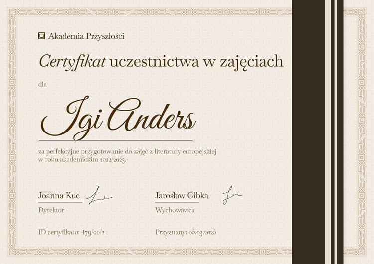 Korporacyjny i profesjonalny dyplom uczestnictwa w zajęciach Korporacyjny i profesjonalny dyplom uczestnictwa w zajęciach