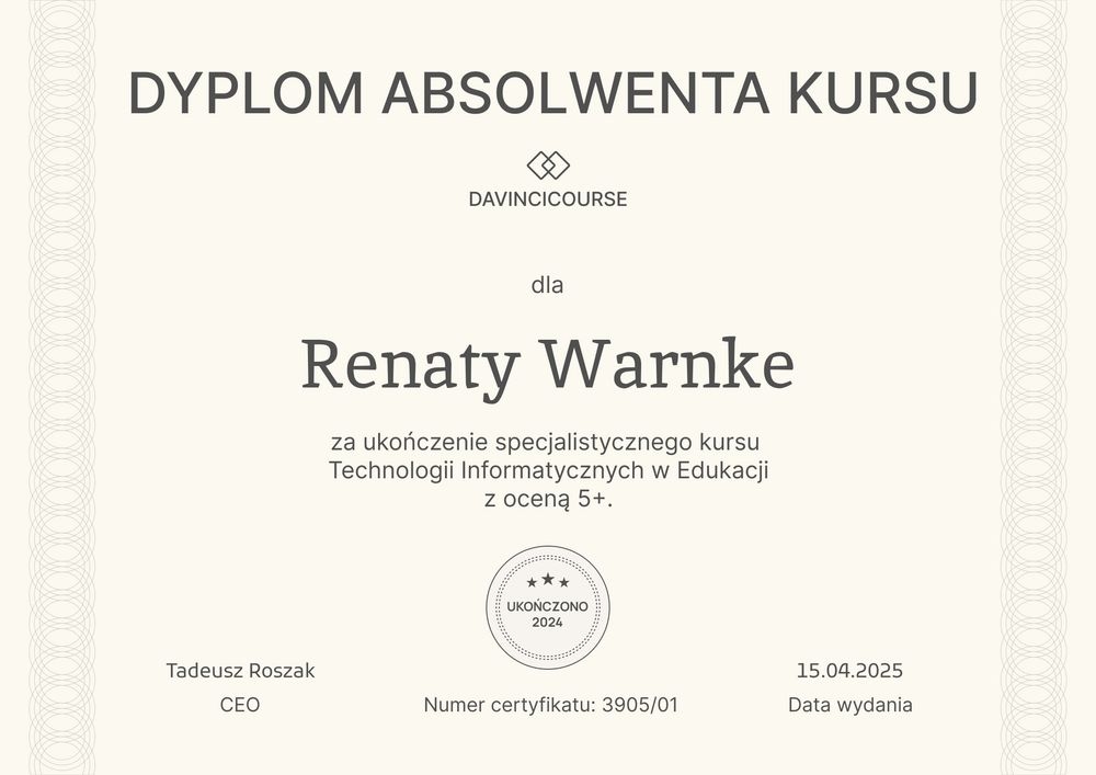 Elegancki dyplom do edycji za darmo – pozioma Elegancki dyplom do edycji za darmo – pozioma