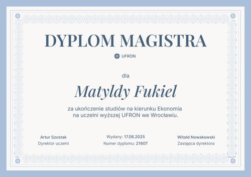 Tradycyjny dyplom szablon – pozioma Tradycyjny dyplom szablon – pozioma