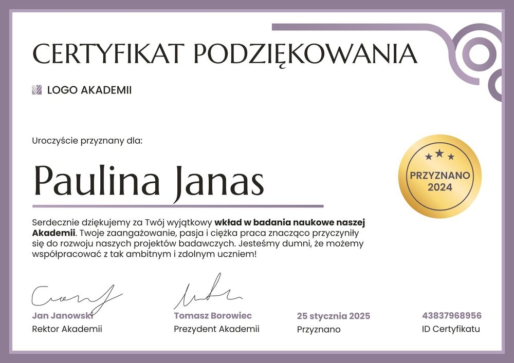 Bezpieczny dyplom podziękowanie – pozioma Bezpieczny dyplom podziękowanie – pozioma