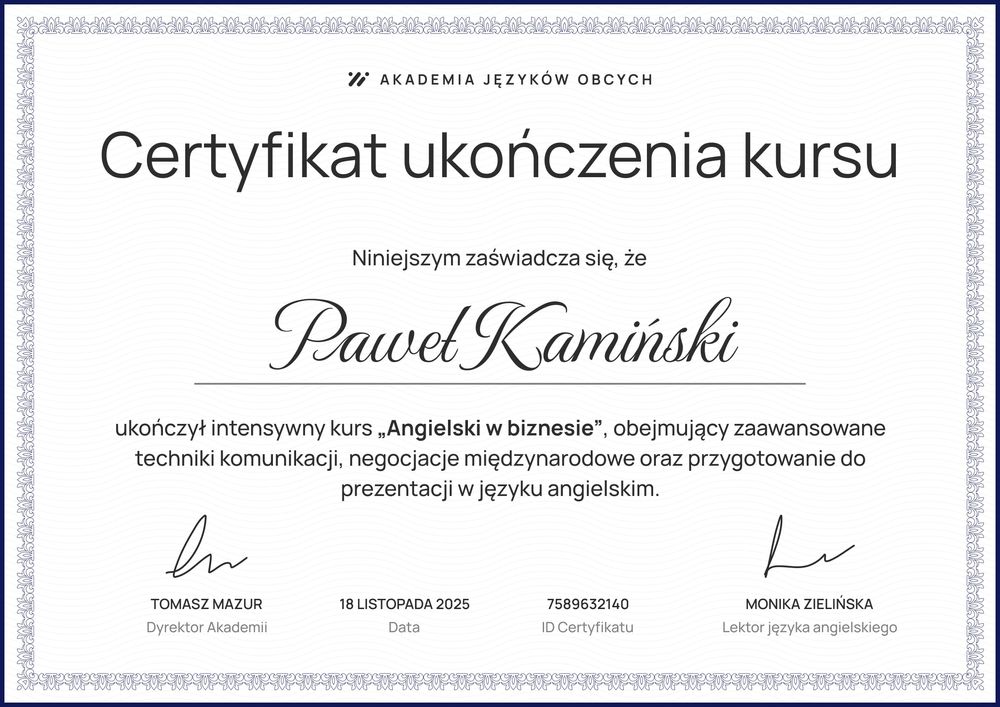 Pobierz darmowy wzór na certyfikat ukonczenia szkolenia – pozioma Pobierz darmowy wzór na certyfikat ukonczenia szkolenia – pozioma