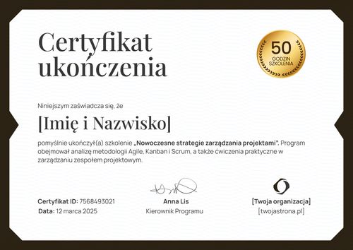 Pobierz darmowy certyfikat szkolenia wzór – pozioma Pobierz darmowy certyfikat szkolenia wzór – pozioma