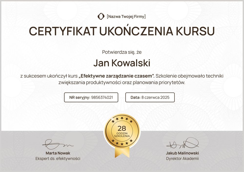 Wybierz profesjonalny i darmowy certyfikat szkolenia wzór – pozioma Wybierz profesjonalny i darmowy certyfikat szkolenia wzór – pozioma